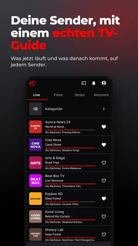 Deine Sender, mit einem echten TV-Guide