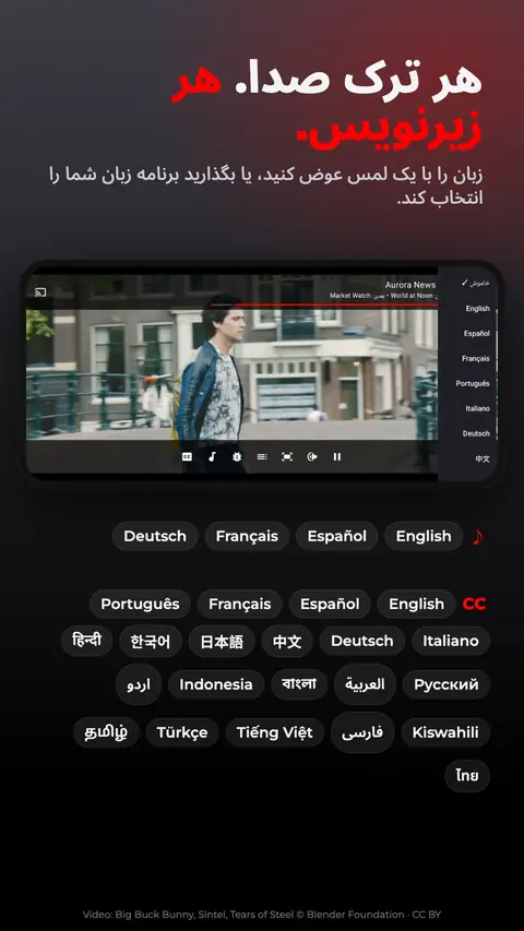 هر ترک صدا. هر زیرنویس.