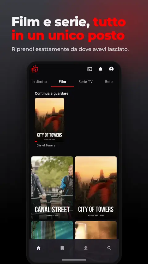 Film e serie, tutto in un unico posto