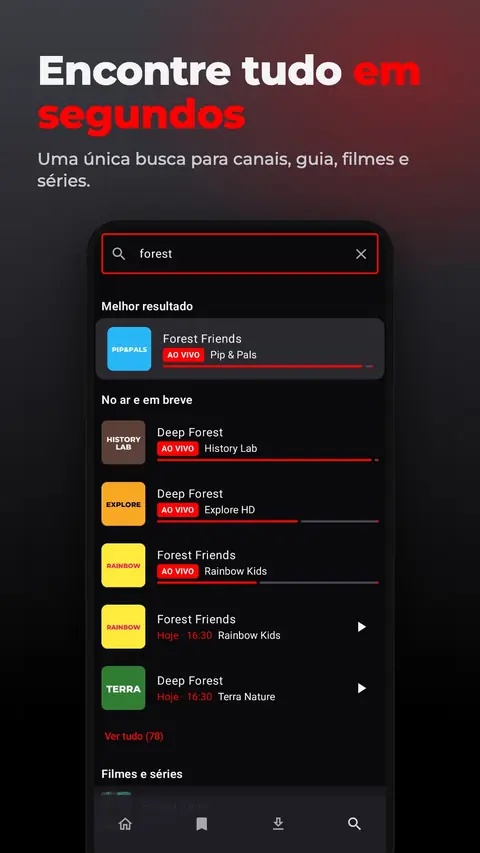 Encontre tudo em segundos