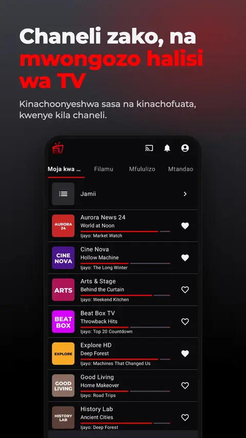 Chaneli zako, na mwongozo halisi wa TV