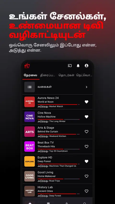 உங்கள் சேனல்கள், உண்மையான டிவி வழிகாட்டியுடன்